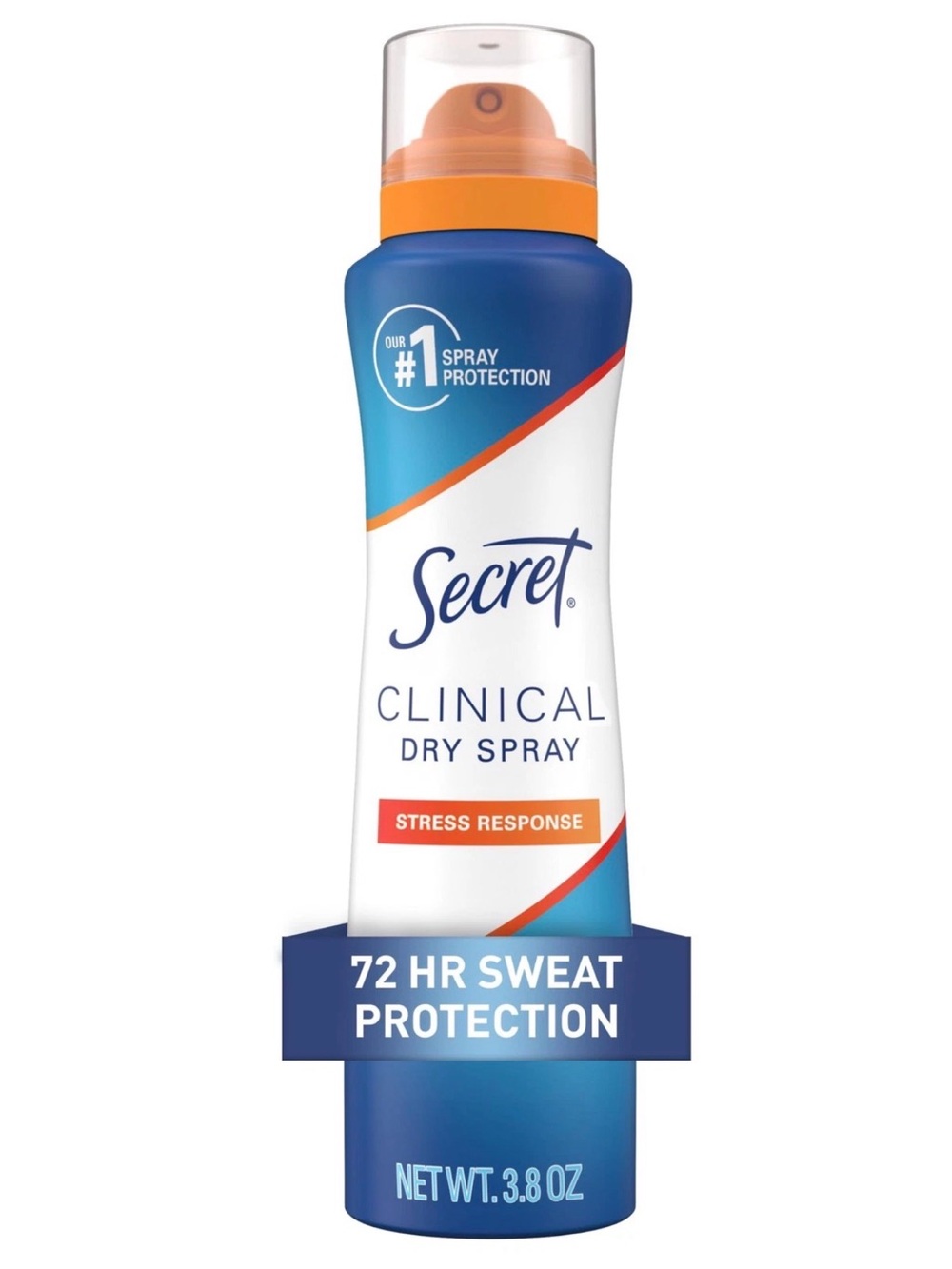 Secret Clinical Dry Spray Antiperspirant - Stress Response (Blue/Orange)